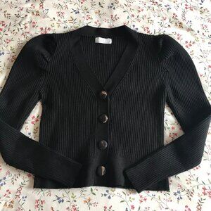 NWOT Oak + Fort puff-sleeve cardigan